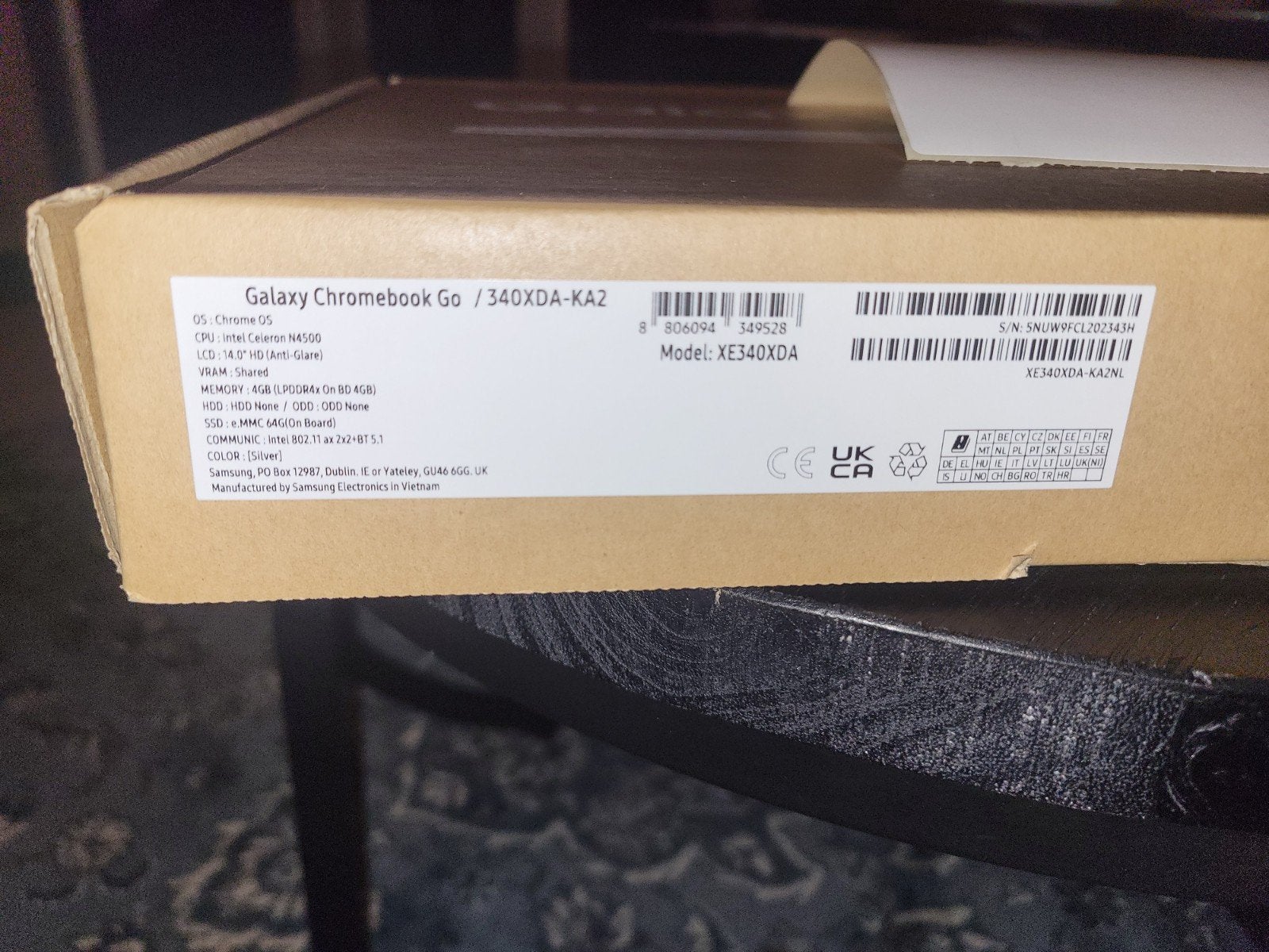 Samsung Galaxy Chromebook Go XE340XDA - Nieuw in doos, Computers en Software, 14 inch, 4 GB of minder, 64 GB, Nieuw