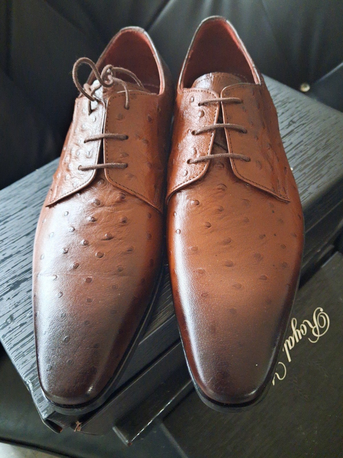 Royal Noble Stijn Struisvogel Leer Veterschoenen Maat 41, Kleding | Heren, Royal Noble, Bruin, Nieuw, Ophalen of Verzenden