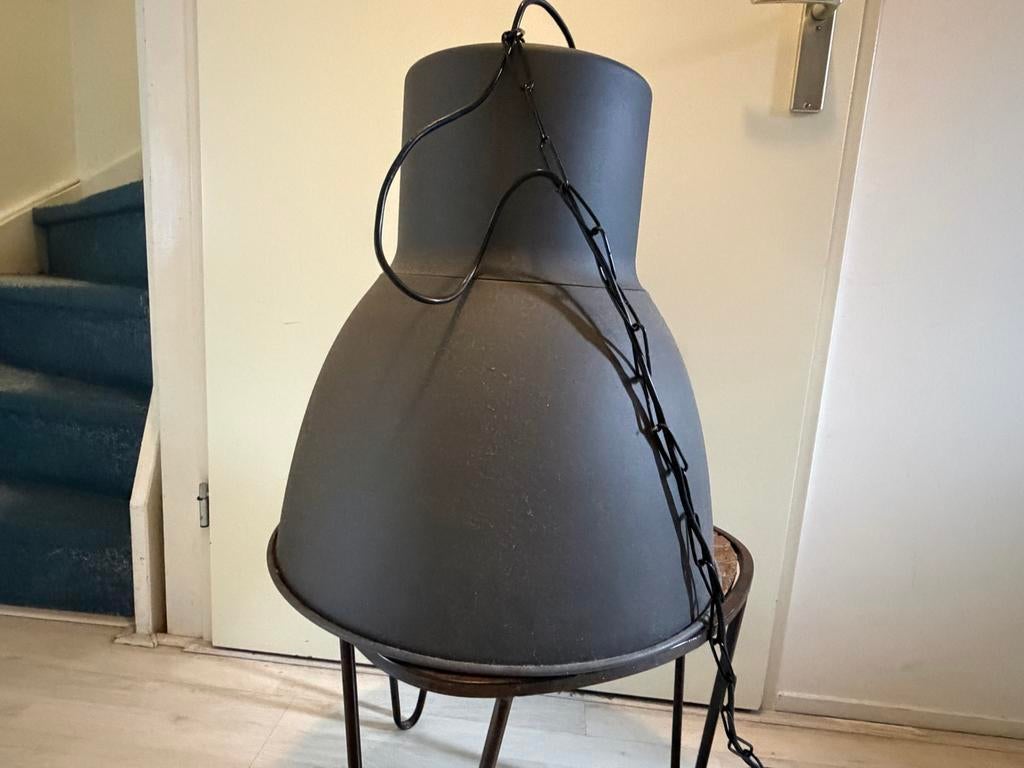 IKEA Hektar hanglamp donkergrijs - 47cm diameter, Gebruikt, Ophalen of Verzenden, Metaal, Minder dan 50 cm