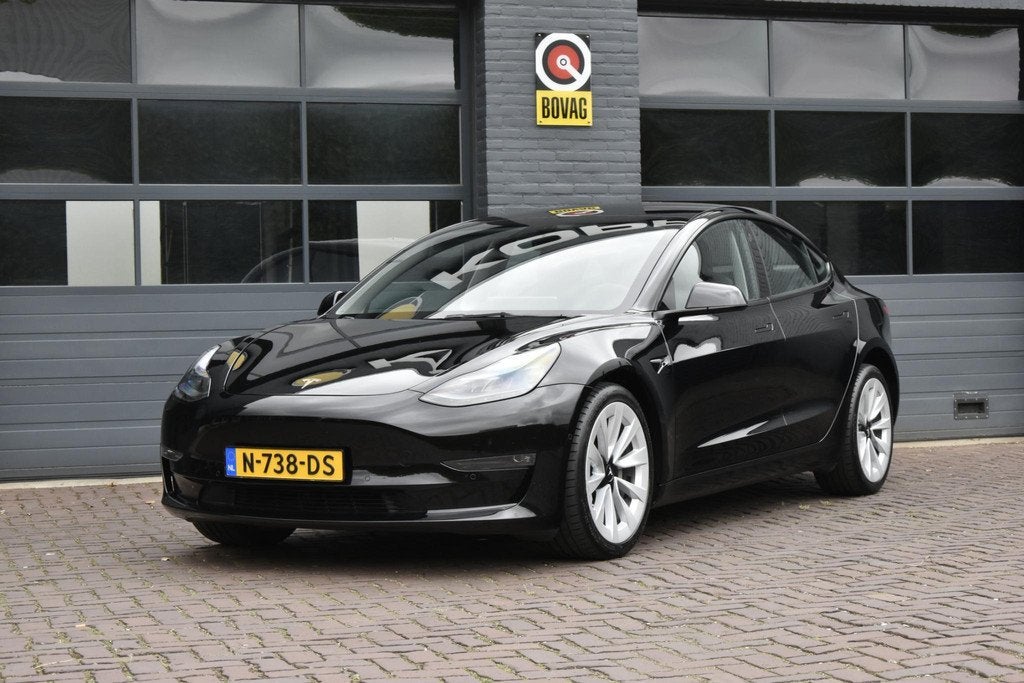 Tesla Model 3 Long Range AWD 75 kWh SOH 91,3 %, Auto's, Automaat, 12 maanden, Gebruikt, Zwart
