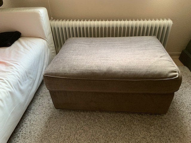 Hocker met bergruimte 85 x 68 cm, Huis en Inrichting, Ophalen, Gebruikt, 75 tot 100 cm, Stof