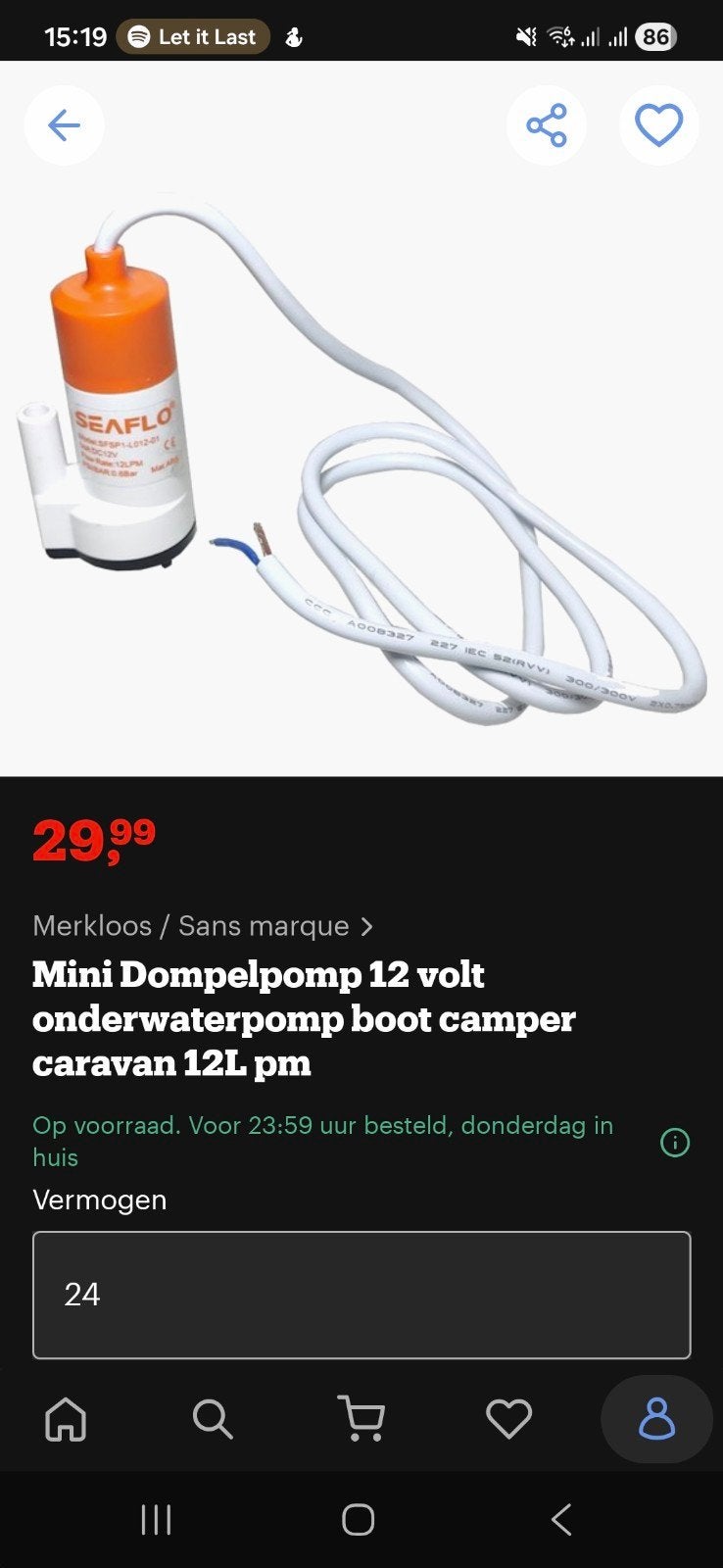 Mini dompelpomp 12V - Nieuw, ongebruikt, Ophalen of Verzenden