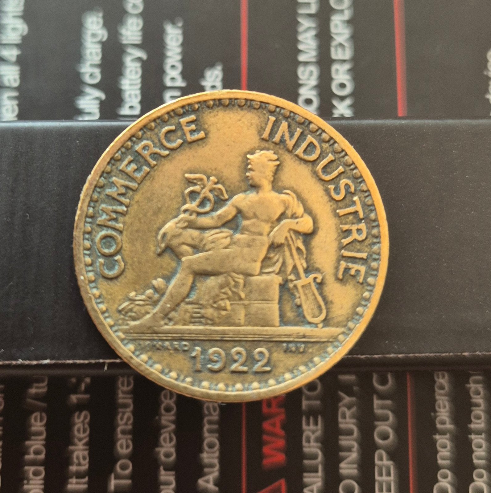 Franse 1 Franc munt 1922 - Kamer van Koophandel, Ophalen of Verzenden, Losse munt