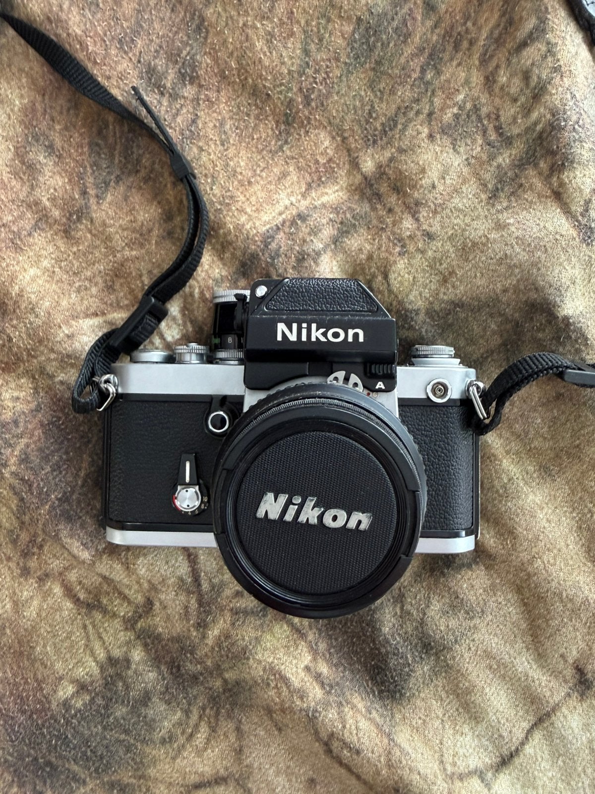 Nikon F2A Photomic + DP11 + Micro Nikkor 55mm, Audio, Tv en Foto, Fotocamera's Analoog, Ophalen of Verzenden, Gebruikt, Spiegelreflex