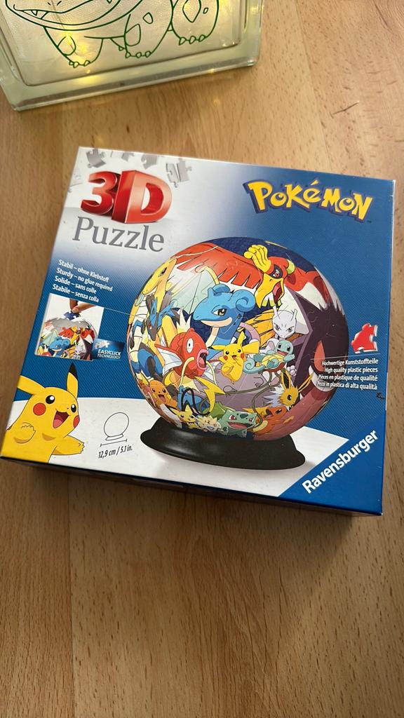 Pokemon 3D puzzel bal, Ophalen of Verzenden, Meer dan 50 stukjes, Zo goed als nieuw, 6 jaar of ouder