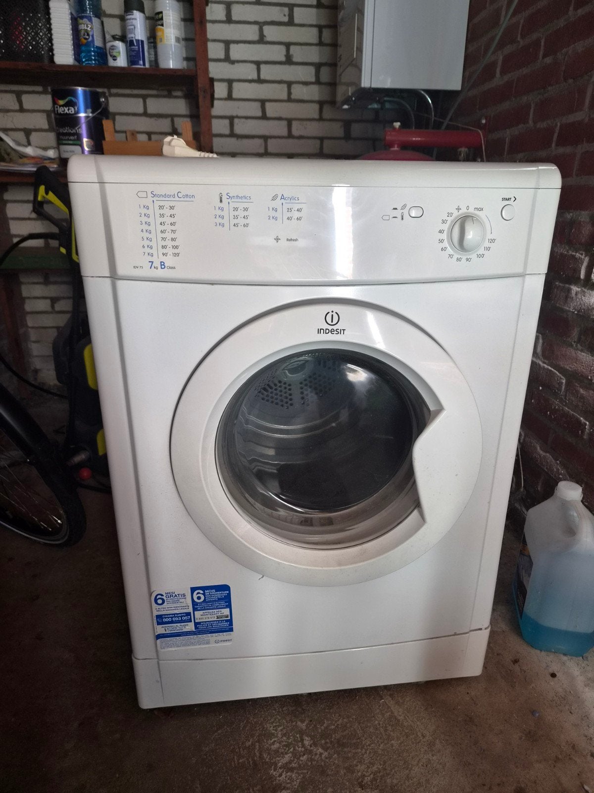 Indesit IDV75(EU) Wasdroger - Goede staat, Ophalen, Gebruikt, Luchtafvoer, 85 tot 90 cm
