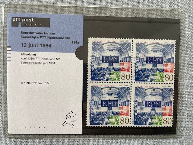 Postzegelmapje PZM124a KPN naar Beurs 1994 Postfris, Ophalen of Verzenden, Postfris, Overige thema's