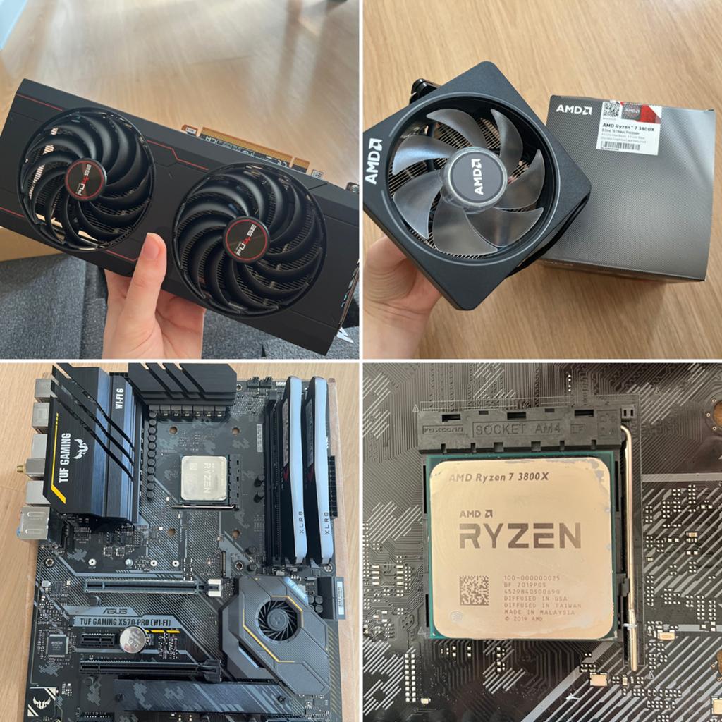 PC met AMD Radeon RX 6700XT en AMD Ryzen 7 3800X, Ophalen of Verzenden, Zo goed als nieuw, 8-core, 3 tot 4 Ghz