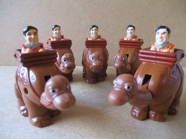 adv10662 flintstones fred op dino, Ophalen, Overige figuren, Gebruikt, Beeldje of Figuurtje