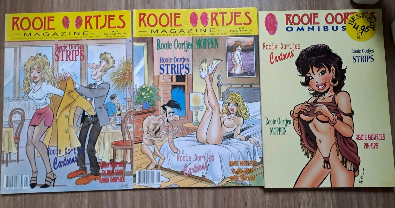 Rooie Oortjes Magazine en Omnibus - Nrs. 20, 21 en Omnibus, Meerdere stripboeken, Ophalen of Verzenden, Gelezen, D.J. van der Heijden