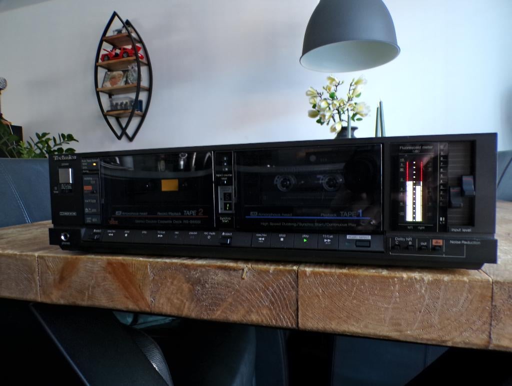 Zeldzame mooie Vintage Technics RS-B66W DBX cassette deck, Ophalen of Verzenden, Dubbel, Overige merken, High speed dubbing