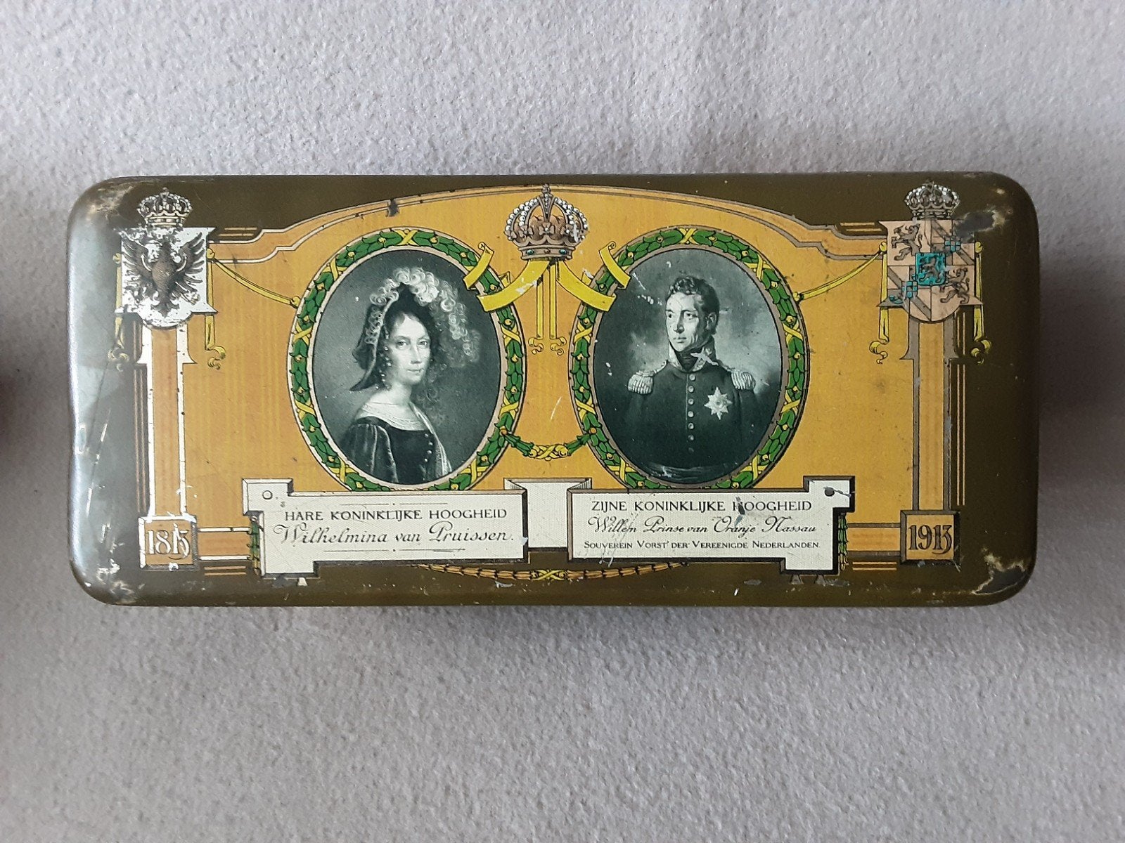 HERDENKINGS BLIK , 100 Jaar Koninkrijk. 1813/1913., Ophalen of Verzenden, Gebruikt, Overige