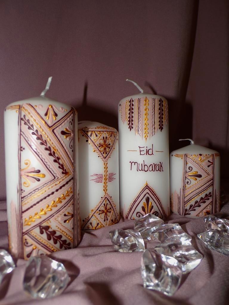 Eid mubarak kaarsen set, 3 kleuren, Ophalen, Nieuw, Decoratieobject