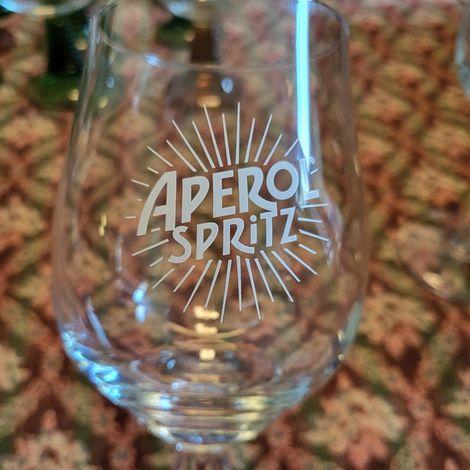 2 originele Aperol Spritz glazen - Zomers feest!, Ophalen, Zo goed als nieuw, Meerkleurig, Overige merken