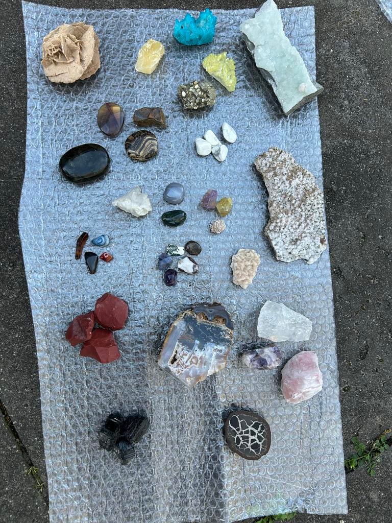 Grote Edelstenen Verzameling - Div. Mineralen & Kristallen, Sieraden, Tassen en Uiterlijk, Edelstenen, Ophalen of Verzenden, Zo goed als nieuw