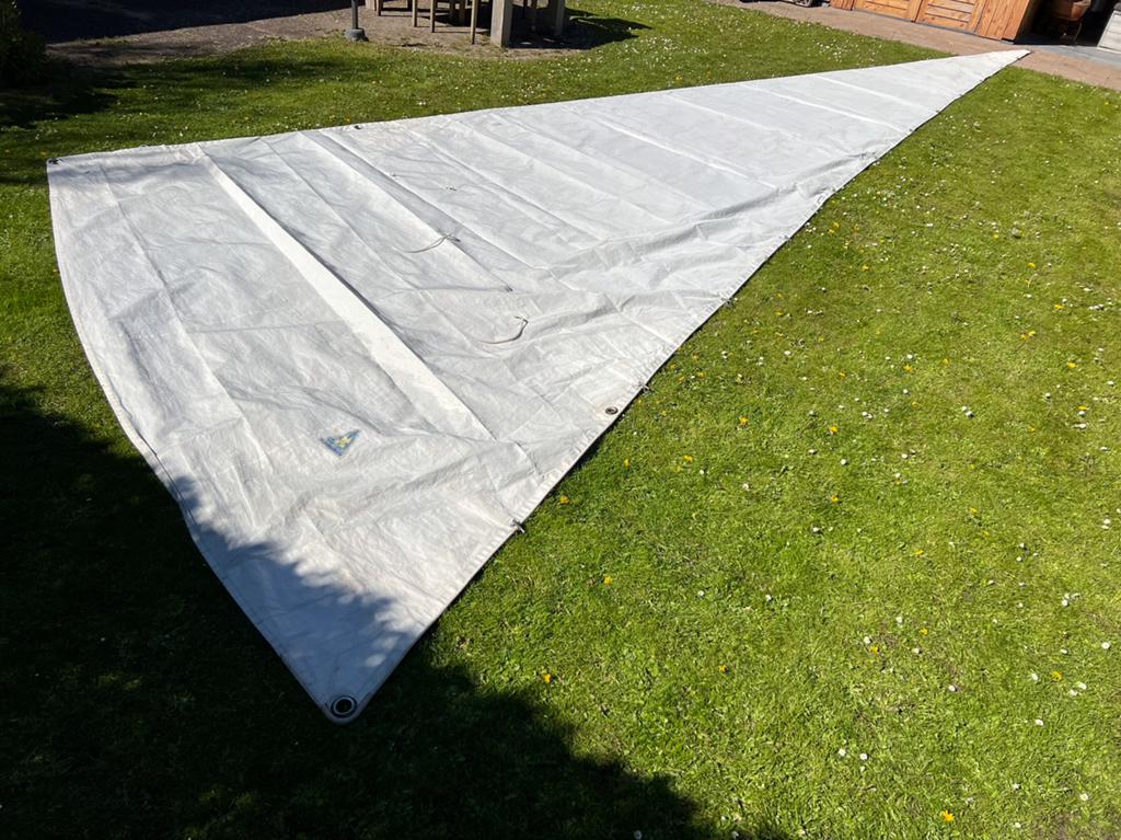 Reefbare fok op leuvers, ca 18m2, Gaastra, Watersport en Boten, Zeilen en Zeiltoebehoren, Ophalen, 6 meter of meer, Gebruikt, 15 tot 30 m²