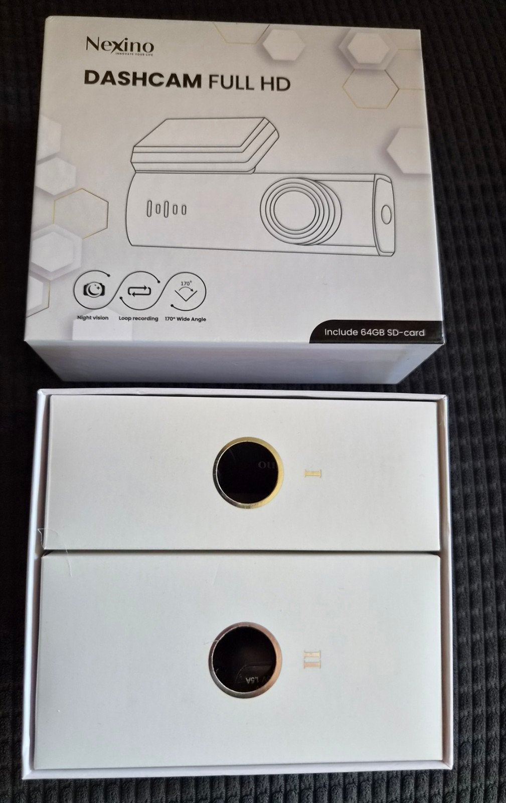 Nexino Dashcam Full HD met 64GB SD-kaart, Ophalen