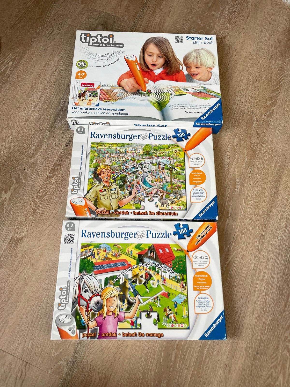 Tiptoi Starterset + 2 Puzzels: Dierentuin, Manege, Kinderen en Baby's, Speelgoed | Educatief en Creatief, Ophalen, Gebruikt, Puzzelen