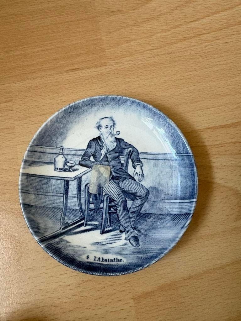Set van 2 Royal Boch Delfts L'Absinthe & Pale Ale schotels, Ophalen of Verzenden