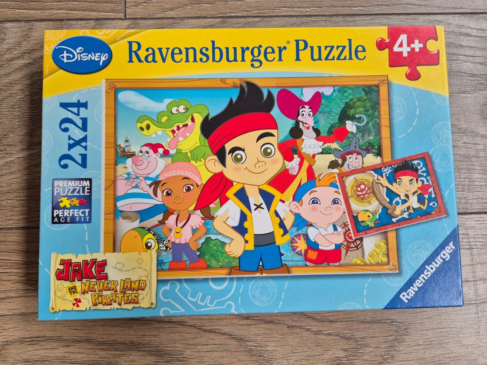 Ravensburger piraten puzzel 2x 24 stukjes, Ophalen of Verzenden, 10 tot 50 stukjes, Zo goed als nieuw, 4 tot 6 jaar