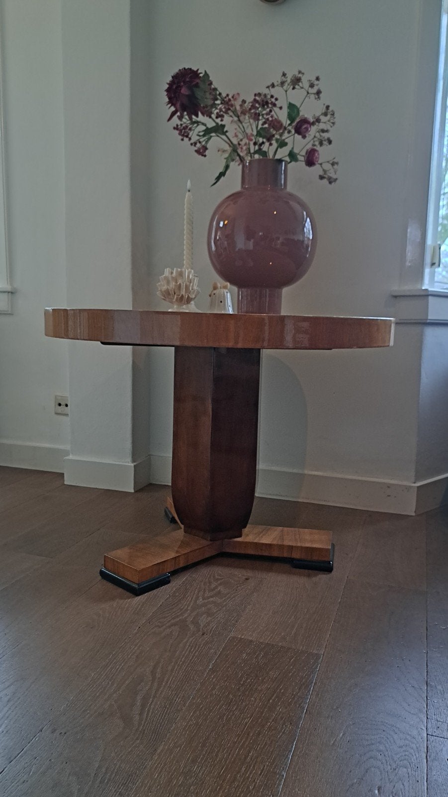 Art Deco Bijzettafel - Burl Hout, Ophalen