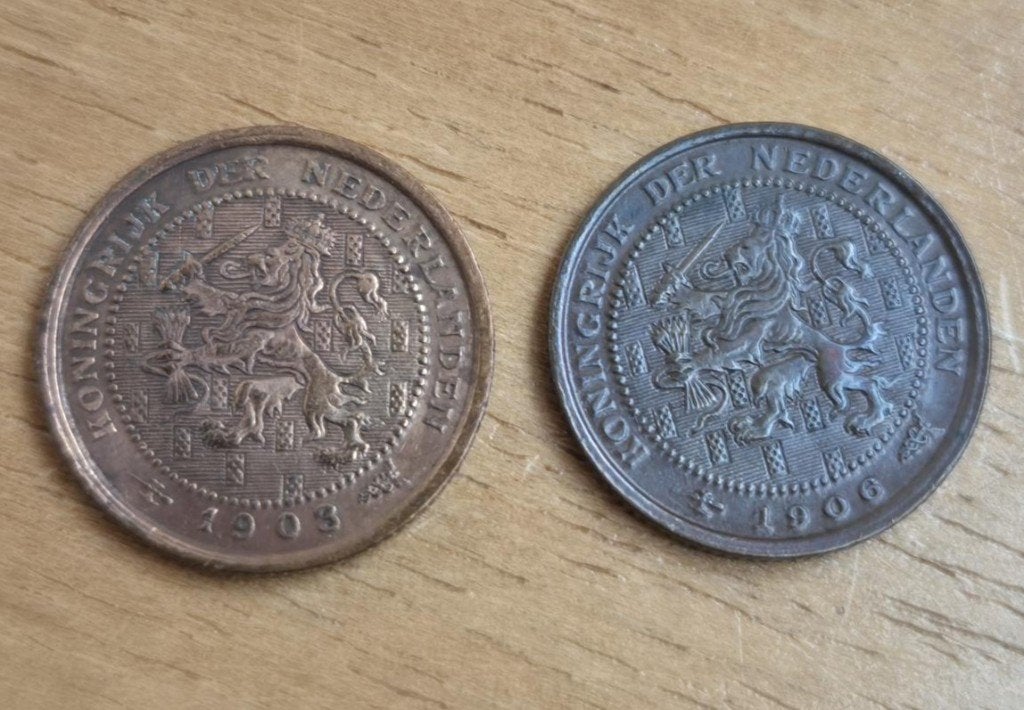 0.5 cent 1903 en 1906 enigste 2 munten van type 2, Verzenden, Koningin Wilhelmina