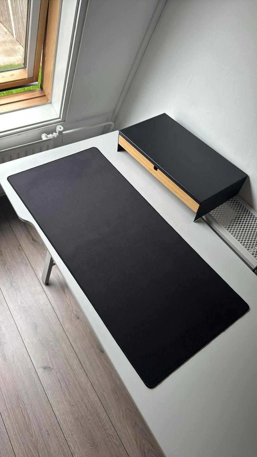 Zwart bureau onderlegger / muismat 90x40cm, Ophalen of Verzenden, Gebruikt