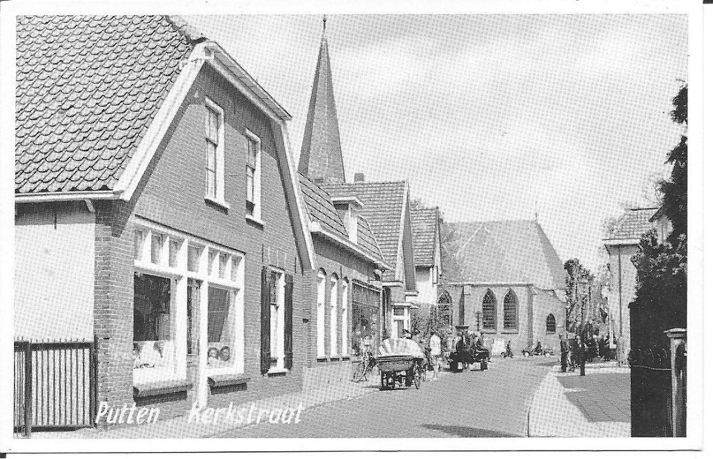 Oude Ansichtkaart Putten Kerkstraat Gelderland, Ophalen of Verzenden, 1920 tot 1940, Ongelopen, Gelderland