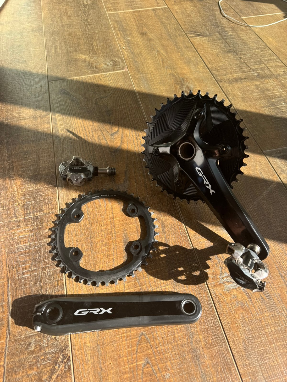 Shimamo GRX 810 crankstel - 11 speed - xt pedalen, Fietsen en Brommers, Crankstel of Pedalen, Gebruikt, Verzenden, Gravelbike