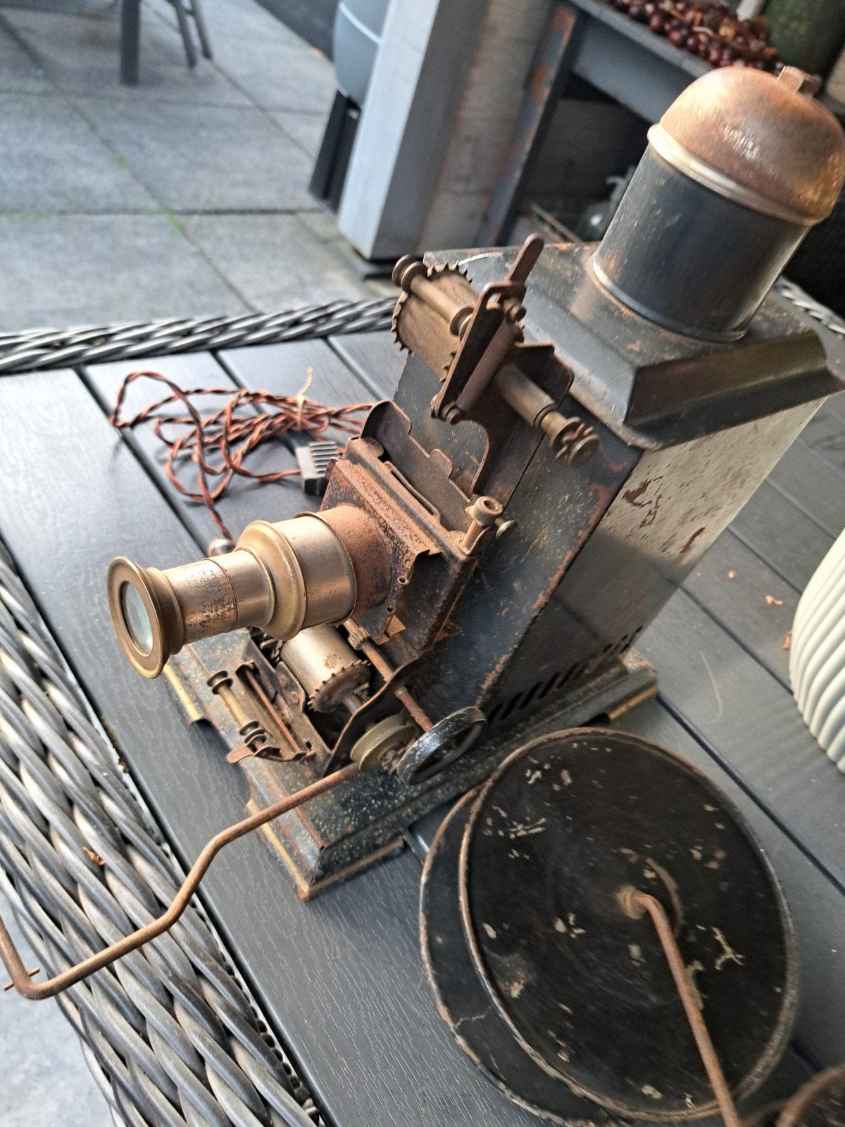 Antieke Toverlantaarn met Dia's - Vintage Projector, Ophalen of Verzenden