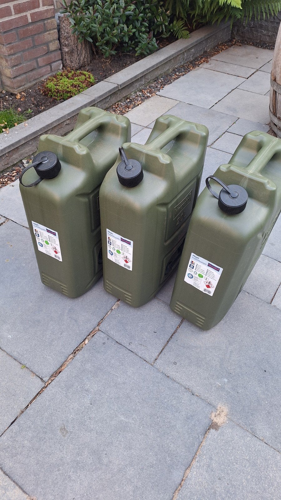 Hünersdorff PROFI Jerrycan 20L - Groen (3 stuks), Ophalen of Verzenden, Gebruikt