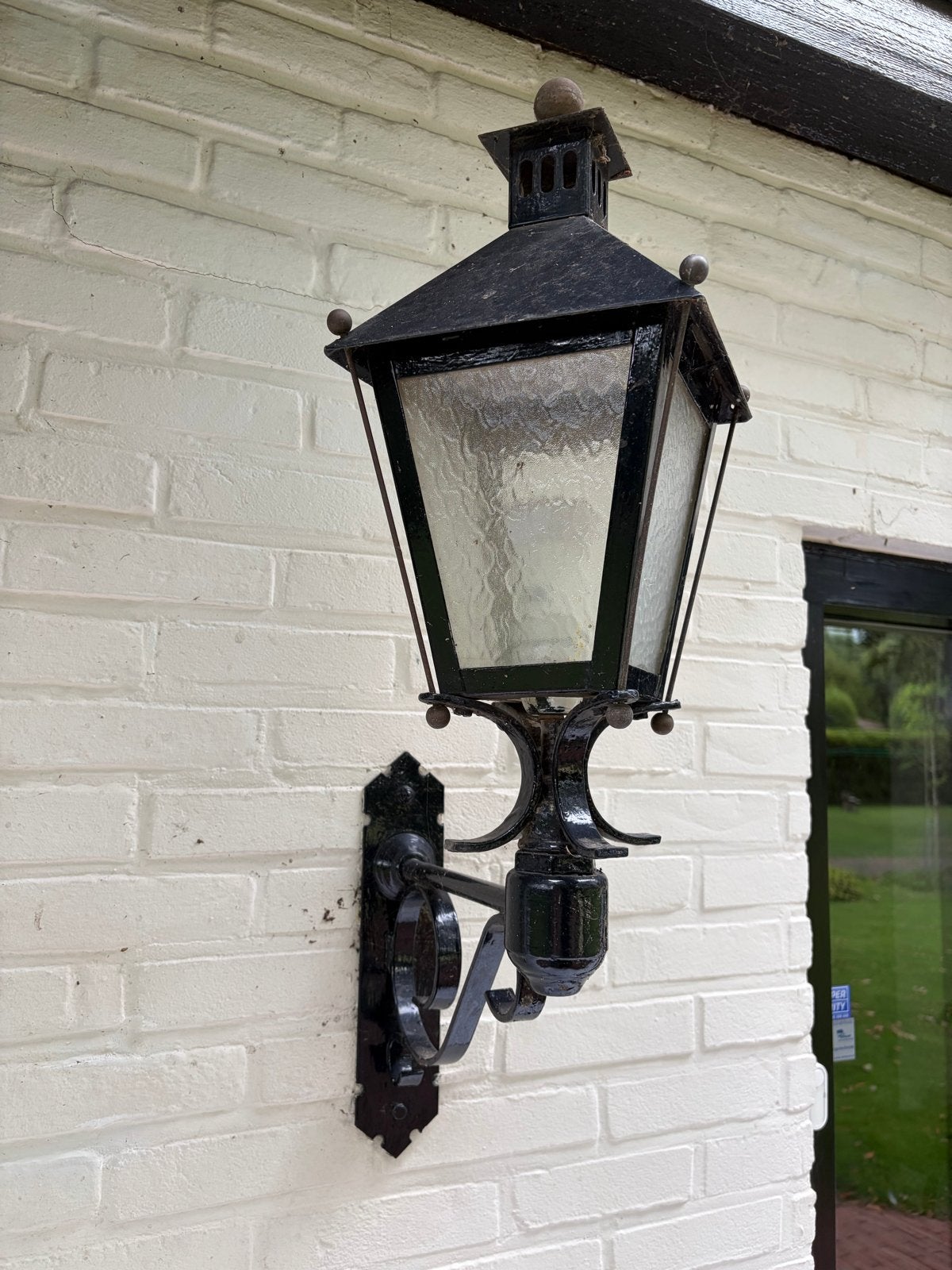Klassieke zwarte buitenlamp voor gevel 3 x, Huis en Inrichting, Gebruikt, Waterbestendig, Zwart, Klassiek