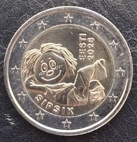 Estland 2 euro 2026 UNC - Sipsik, Postzegels en Munten, Munten | Europa | Euromunten, Verzenden, Estland, 2 euro, Losse munt