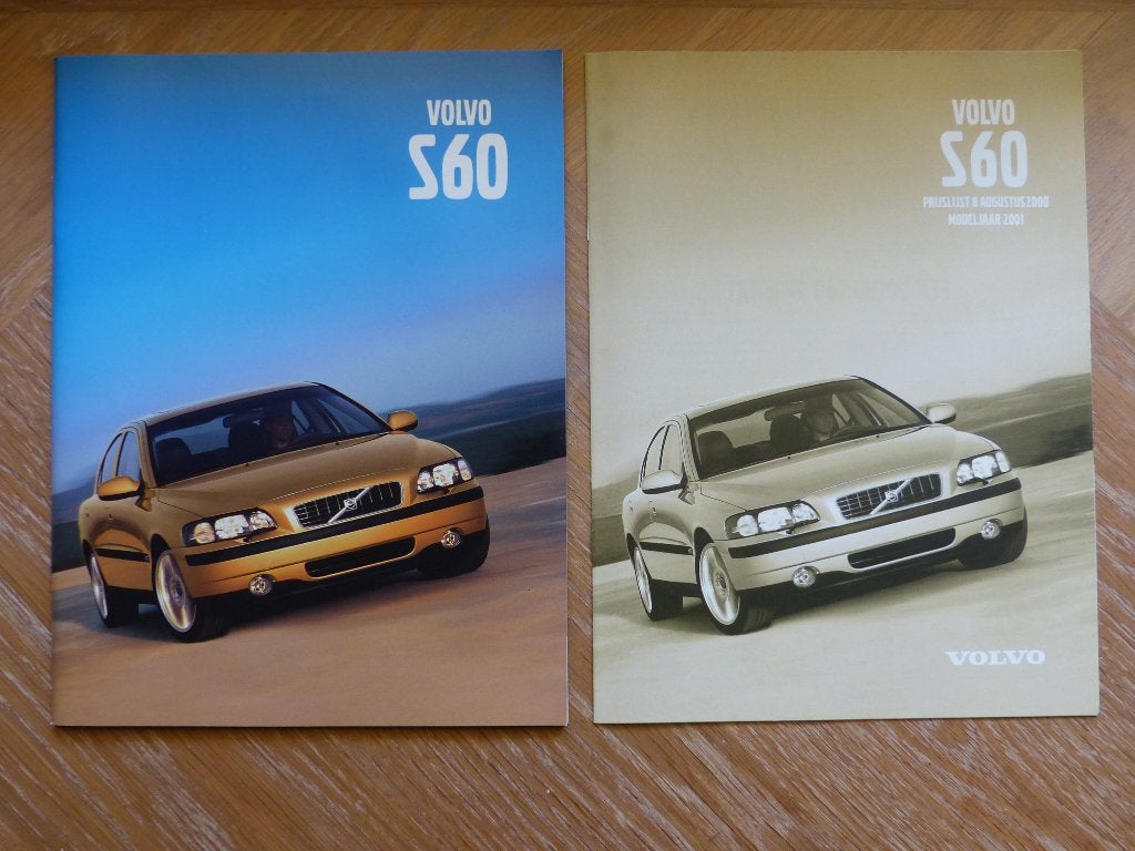 Volvo S60 brochure en prijslijst 2001, Verzenden, Nieuw, Volvo