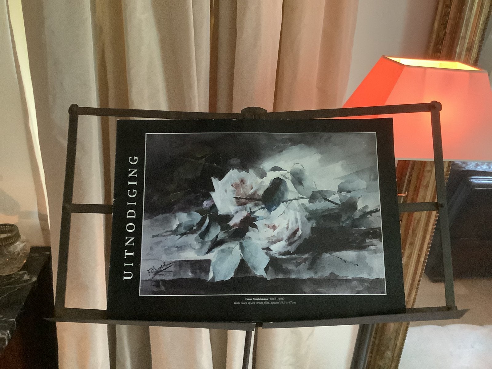 brocante antieke muziekstandaard schilderij standaard, Ophalen of Verzenden