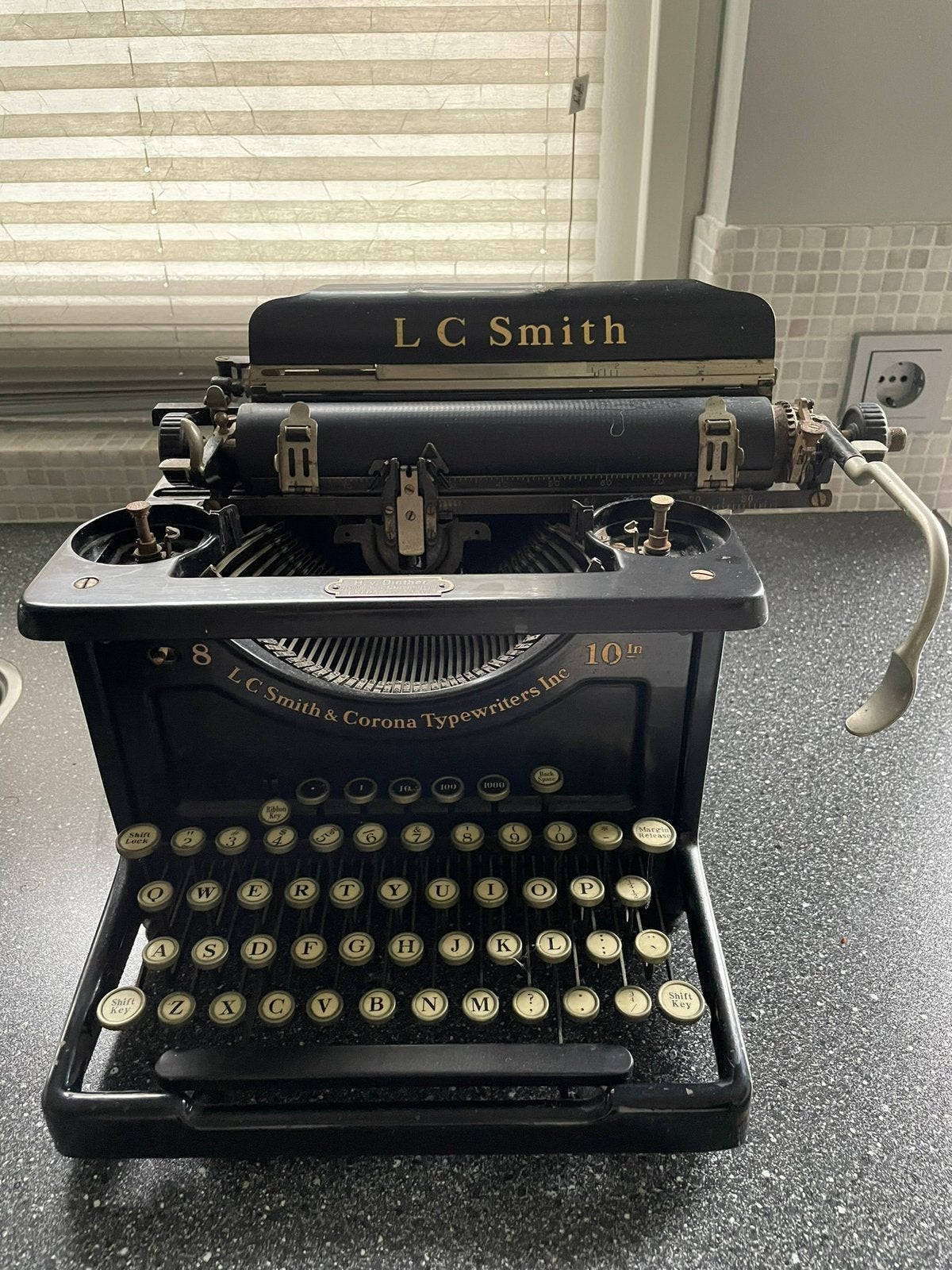 L C Smith typewriter, Ophalen, Zo goed als nieuw