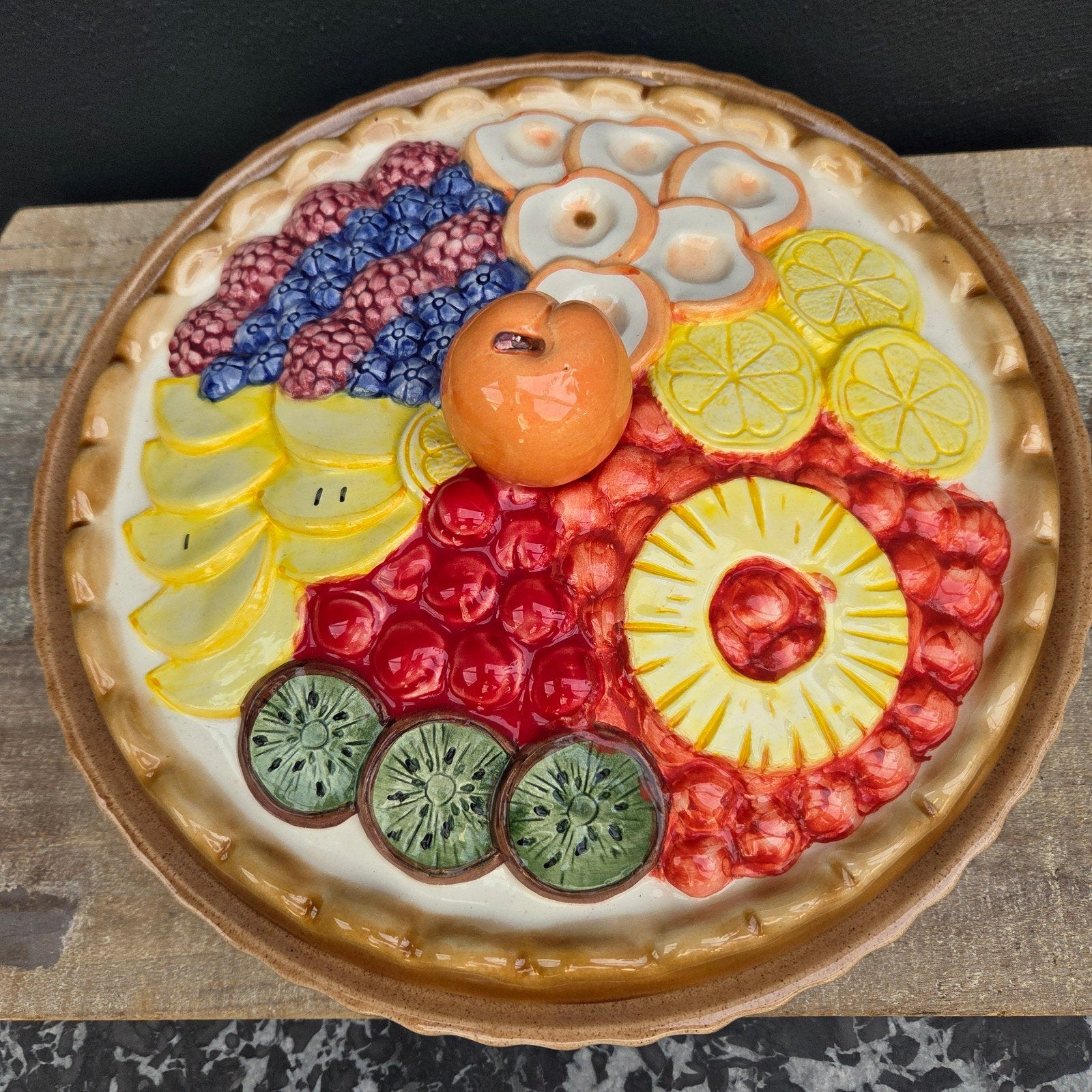 Siléa Taartschaal met deksel - Fruitdecoratie, Keramiek, Ophalen of Verzenden, Overige stijlen, Schaal of Schalen