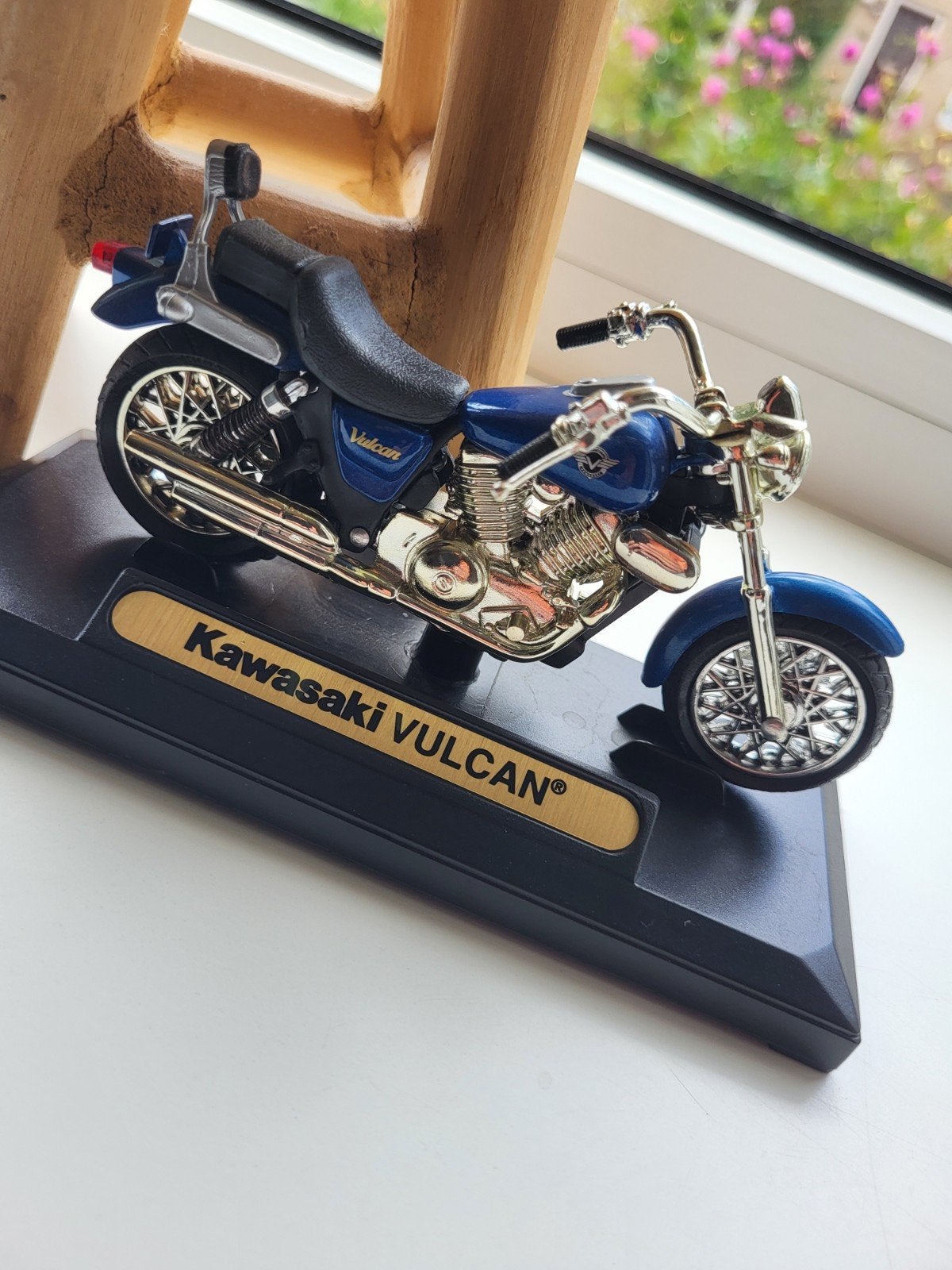 Kawasaki Vulcan modelmotor - Blauw - Zo goed als nieuw, Ophalen of Verzenden, Zo goed als nieuw, Overige typen, Overige merken