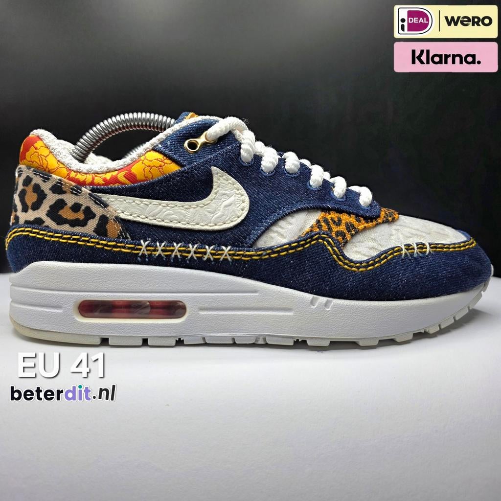 Nike Air Max 1 Premium 'Denim Leopard'
Maat: 41, Ophalen of Verzenden, Nike, Nike, Nike air max