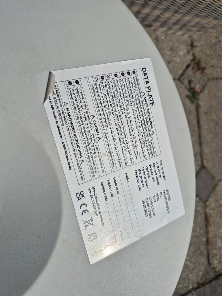 Aquarea RVS buffervat (50 L), Overige typen, Ophalen of Verzenden, Zo goed als nieuw, 60 tot 150 cm
