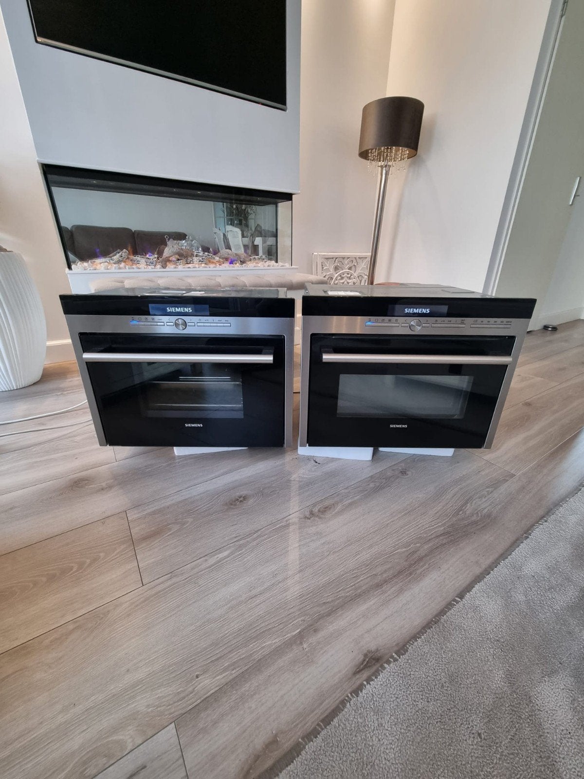 Luxe siemens set combi oven magnetron en combi stoomoven, 45 tot 50 cm, Gebruikt, 60 cm of meer, Siemens