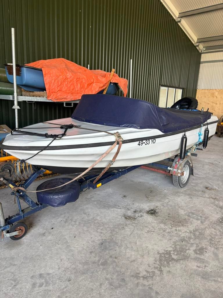 Speedbootje met 35 pk vaarbewijs vrij, Watersport en Boten, Ophalen of Verzenden, Zo goed als nieuw, Overige typen, Motorboot