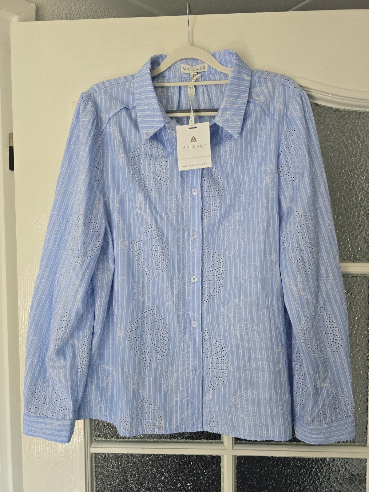 Nieuwe blouse maicazz maat 42, Ophalen of Verzenden, Nieuw, Maat 42/44 (L), Blauw