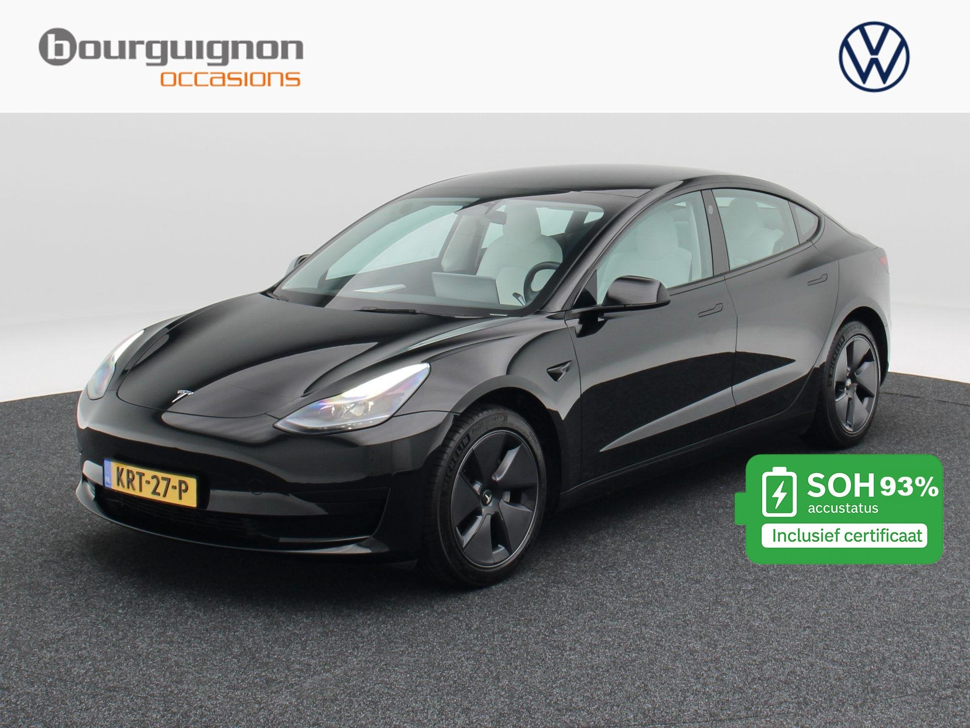 Tesla Model 3 Standard RWD Plus 60 kWh 238 Pk | Stoelverwarm, Auto's, Tesla, Automaat, 238 pk, Gebruikt, Zwart