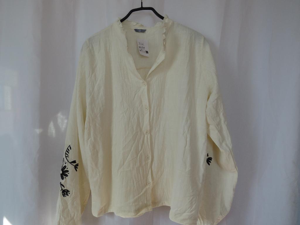 nieuwe ecru katoenen blouse hippy stijl mt 42 Zeeman, Kleding | Dames, Blouses en Tunieken, Zeeman, Beige, Maat 42/44 (L), Nieuw