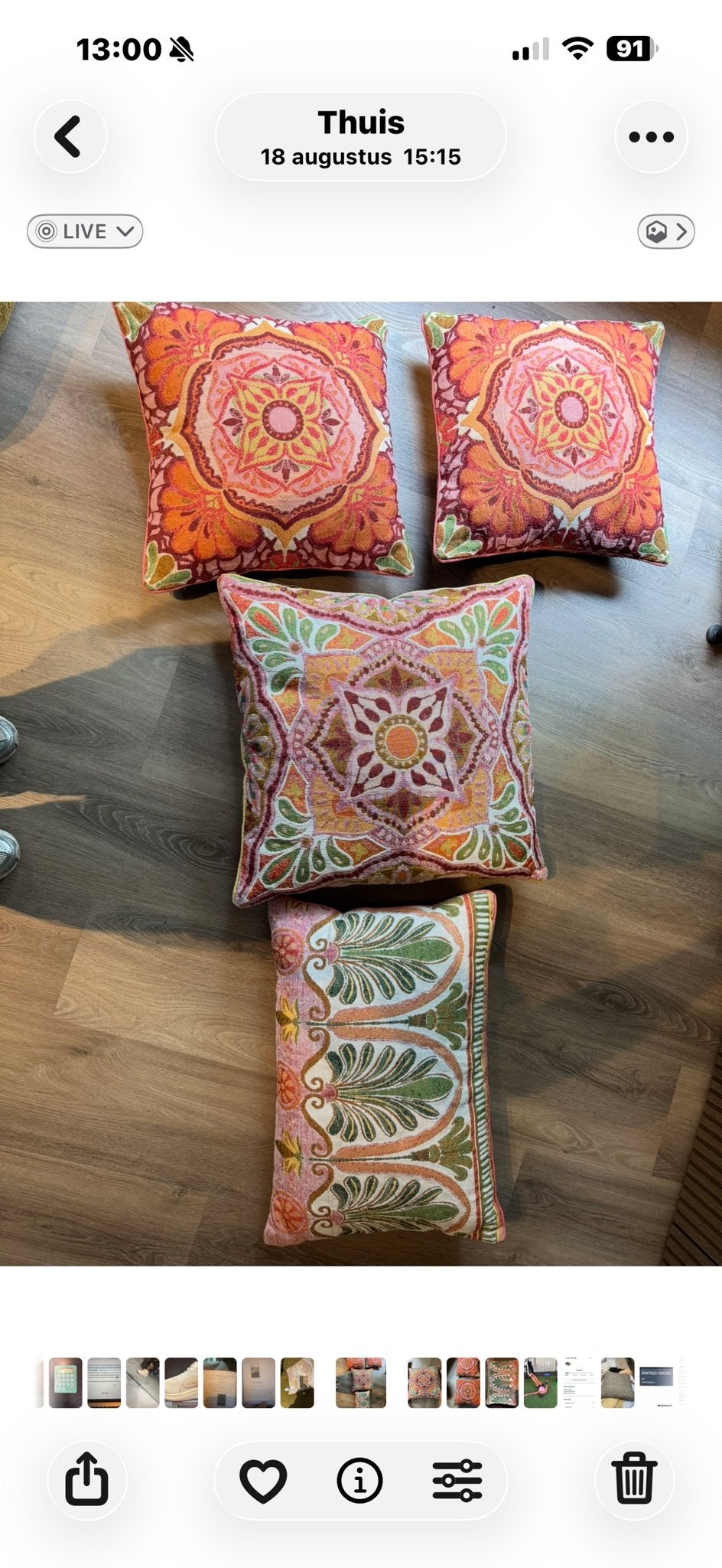 4 kussens van sissy boy, Ophalen, Meerkleurig, Met print, Vierkant