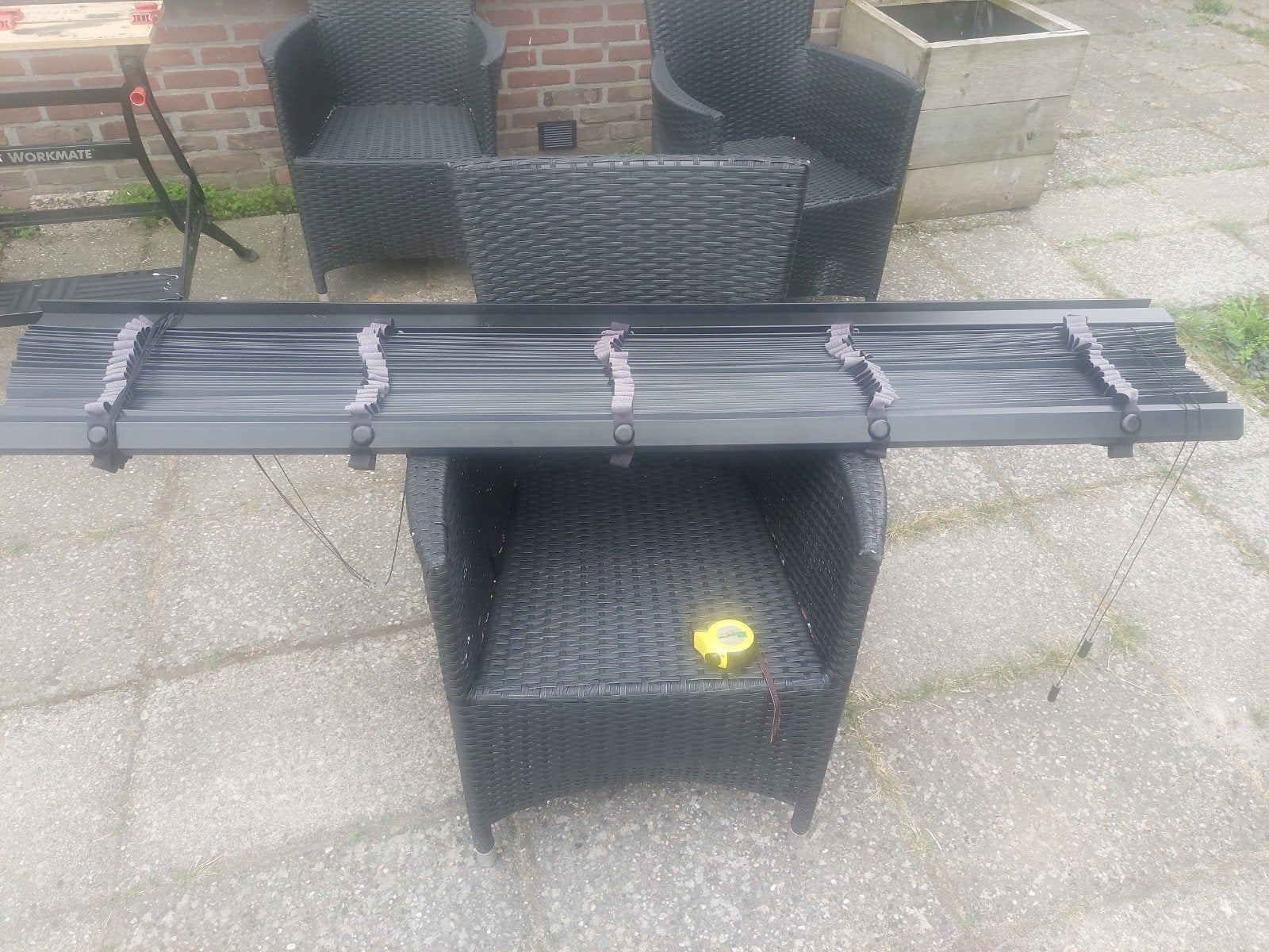 Zwarte brede luxaflex, Luxaflex, Ophalen of Verzenden