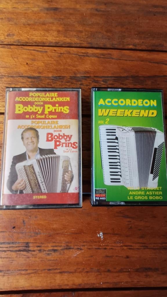 ACCORDEON-KLANKEN OP ORIGINELE CASSETTES., Cd's en Dvd's, Cassettebandjes, Gebruikt, 2 t/m 25 bandjes, Verzamelalbums, Ophalen of Verzenden