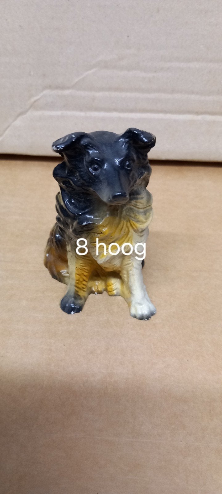 Vintage beeldje collie hond - 8 cm hoog, Ophalen of Verzenden, Gebruikt, Dier