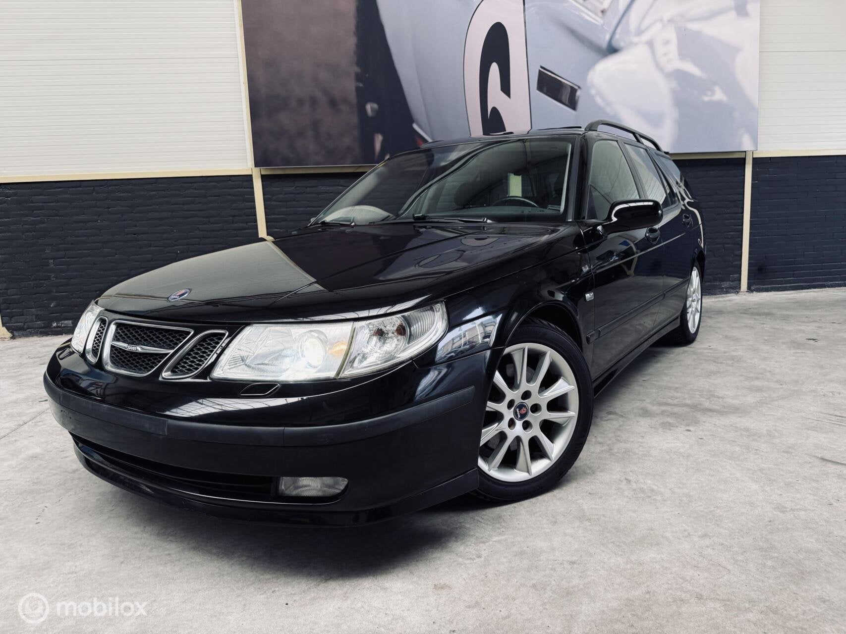 Saab 9-5 Estate 2.3 Turbo Aero|1 eigenaar| 58dkm|Youngtimer|, Auto's, Gebruikt, 2290 cc, Leder en Stof, Zwart